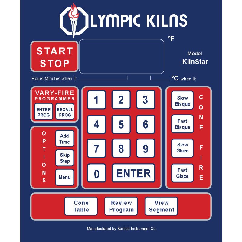 Olympic Kilns DOLL E/TEST E 120V Electric Top-Loading Kiln KilnStar Controller Option